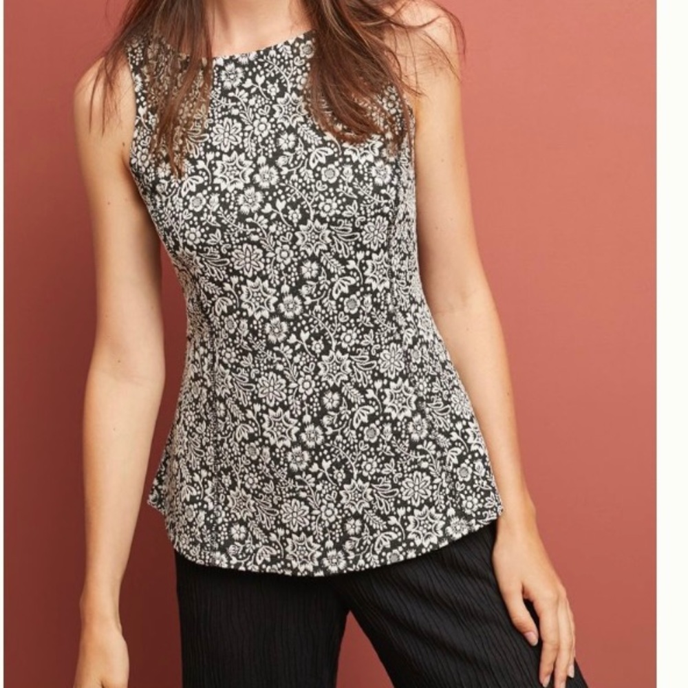 NWOT Anthropologie Vanessa Virginia Corset Jacquard Top
